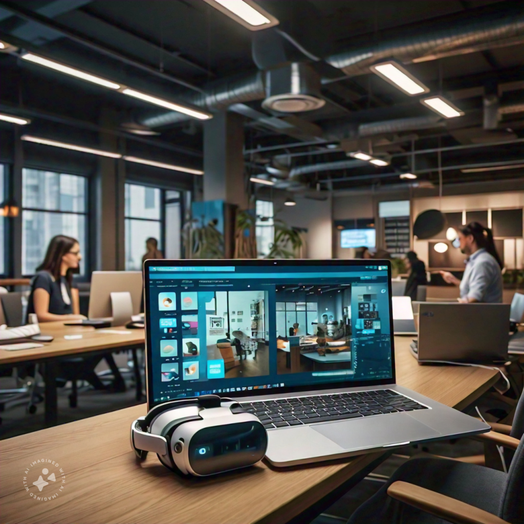 An office Setup with a VR Headset