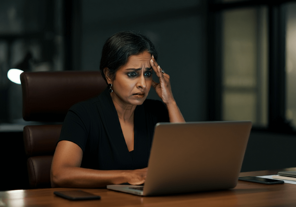 A security decision maker working about security Infront of a computer.